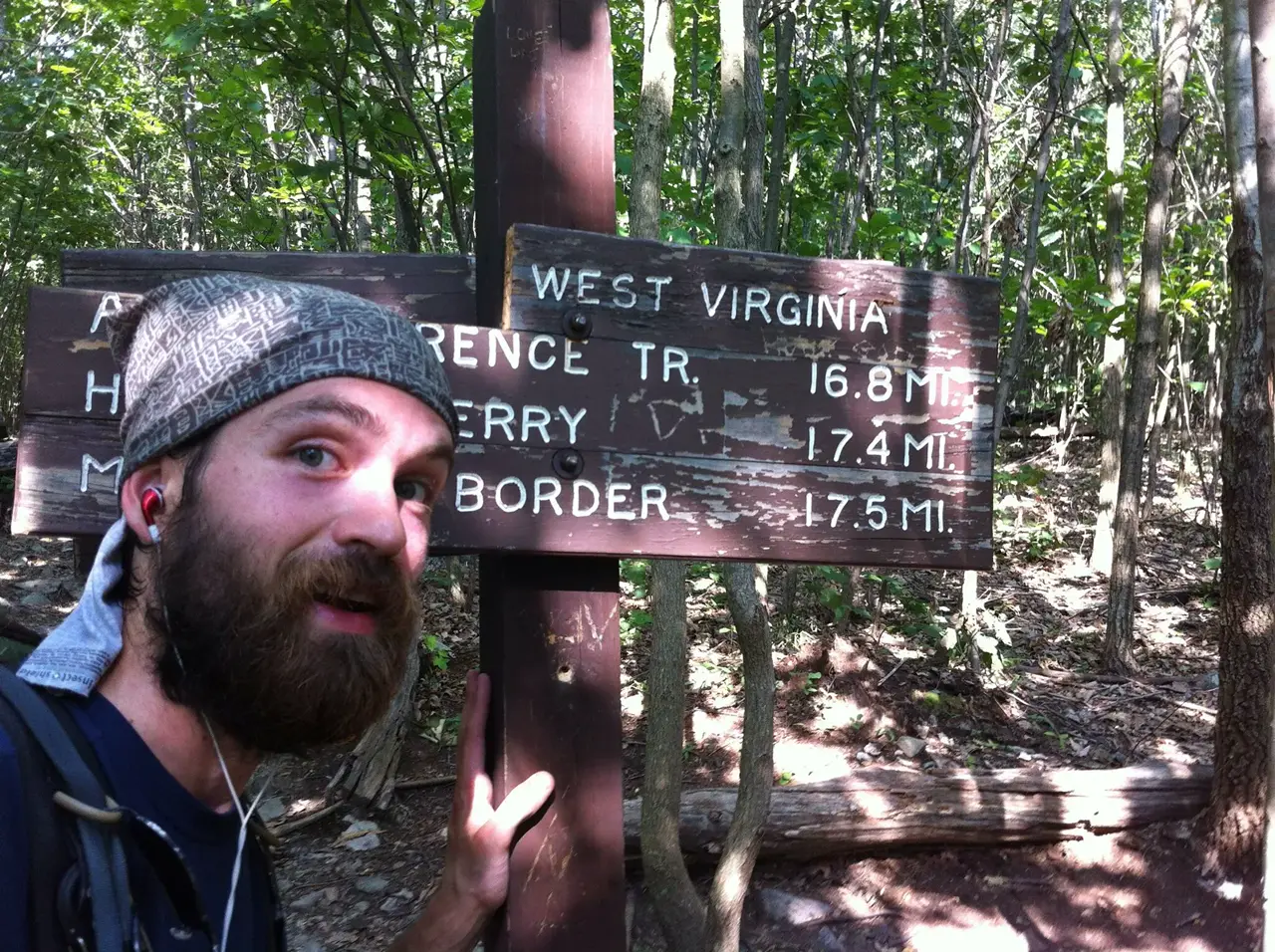 Photo on the Appalachian Trail near Front Royal, Virginia, July 4, 2012