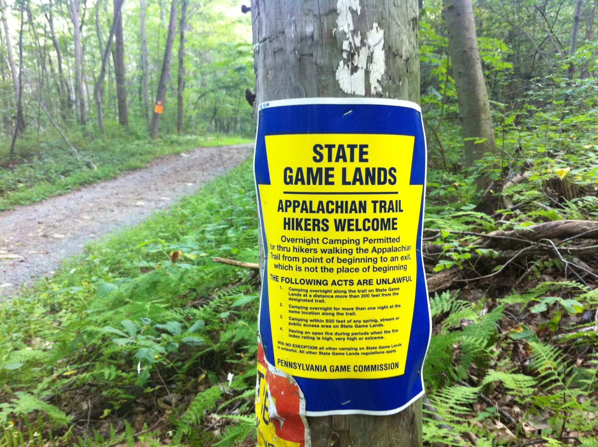Photo on the Appalachian Trail near Port Clinton, Pennsylvania, August 8, 2012