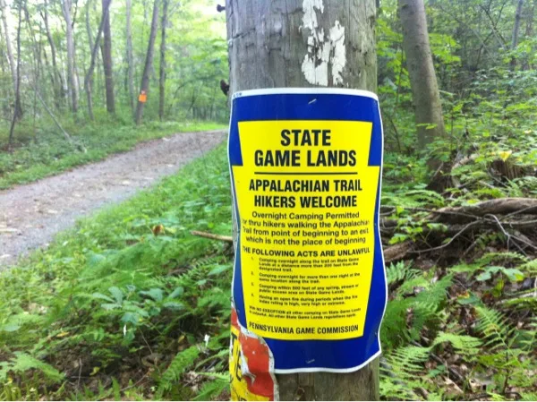 Photo on the Appalachian Trail near Port Clinton, Pennsylvania, August 8, 2012